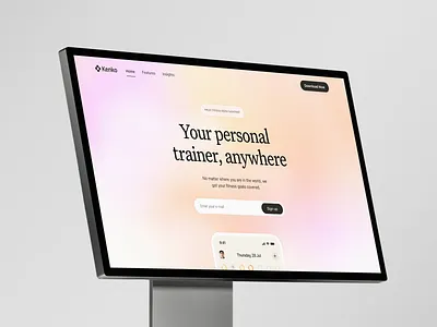 Kanko - Personal Trainer mobile App & Web app behance branding clean design health illustration landing page minimal project sajon ui ux web website