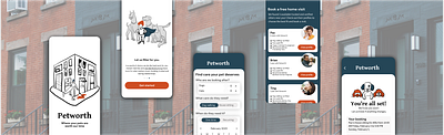 Petworth: Mobile app for trusted pet sitting app design illustration pet sitting product design ui ux