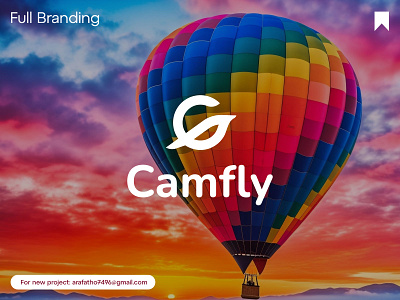 Camfly Branding bird brand identity branding c logo custom logo enjoy fly graphic design icon identity logo logo mark parachute travel