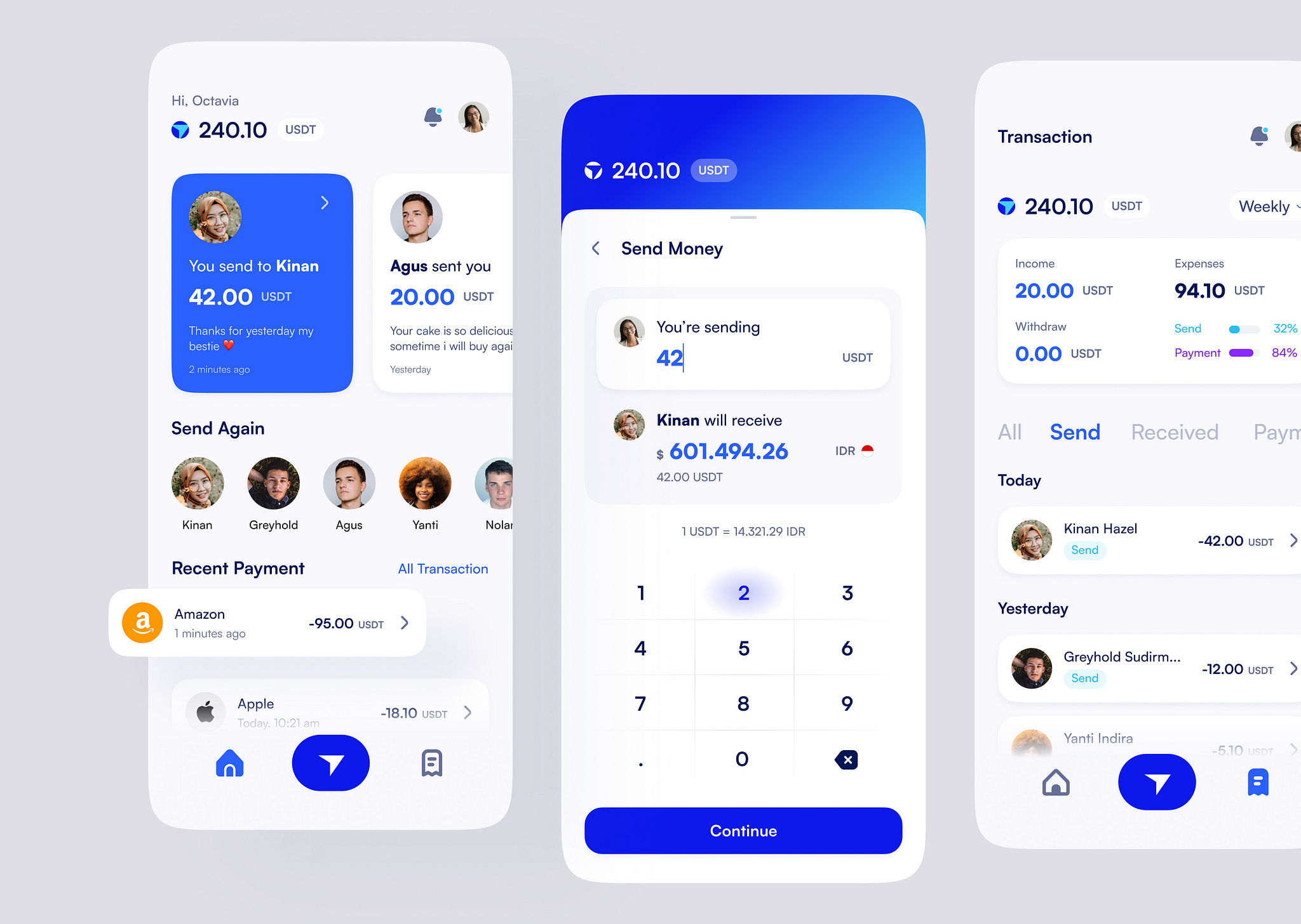 International Money Transfer App by Fireart Studio on Dribbble