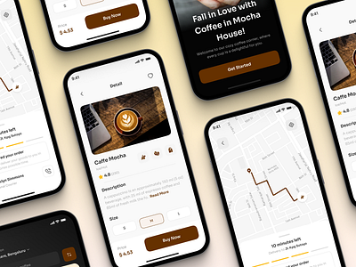 Mocha House ✦ Coffee App arokee arokeestudio designagency figma graphic design studio ui ui ux user experice ux visualdesign