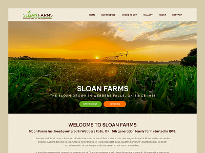 Sloan Farms // Web Design corn crop ecommerce farm produce pumpkin resell retail vendor web design