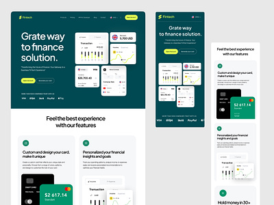 Finance Website Design app b2b bank deamless digital bannking ecommerce website finance fintech global transations innovation landingpage management investing money mordan payments saas shop startup walth web