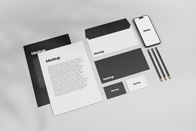 Stationery Brand Identity Mockup branding company design environment mockup photography product stationery template