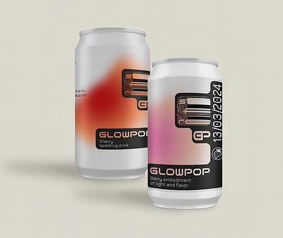 Glowpop - branding of soda in a tin can animation branding graphic design motion graphics