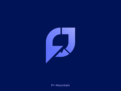 P + Mountain Logo bank brand identity branding crypto design finance growth letter p logo logo design logo designer modern logo mountain logo online payment p p logo design p mountain logo web logo