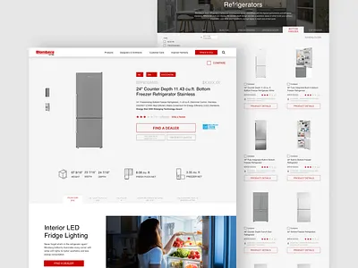 Blomberg Website Redesign appliances b2b clean collection compare design desktop ecommerce home goods pdp redesign shopify ui ux web web design website design