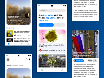 News UI App Mobile app branding clear design figma intuitive mobile news ui ux