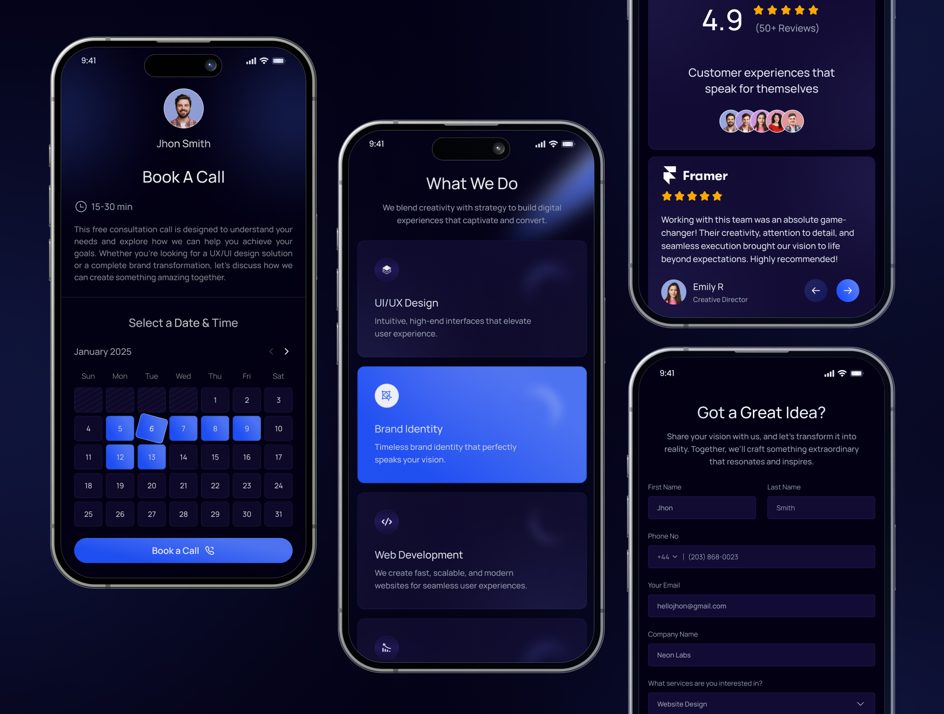 Example of Agency Website Design
