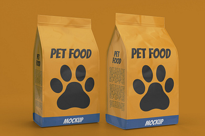 Pet Food Packaging Mockup branding clean company design environment label mockup modern packaging paper photography product