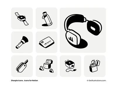 Sharpie icons for Notion black and white design essential icons graphic design icons illustration logo minimal icons music music icons notion notion design notion icons notion ui ui ui icons vector vector icons web design icons website icons