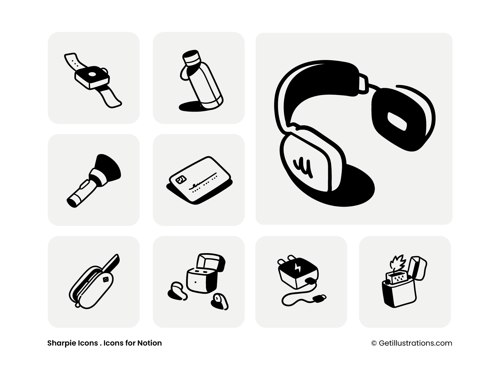 Example of Sharpie icons for Notion