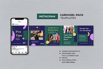 Green Fashion Instagram Carousel advertising carousel communication design green fashion instagram green fashion instagram carousel instagram instagram carousel instagram photo instagram template marketing media mobile post promotion sale slide social social media story