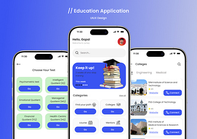 Education app UIUX Design 2025 application design careers dribbble dribbble s dribblegood education app design familure design figma good good design job mobile design mobile designn murugan school student career student app ui design uiux ux design