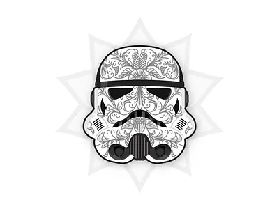 Stormtrooper Pattern Helmet animation art graphic design icon illustration pattern design starwars