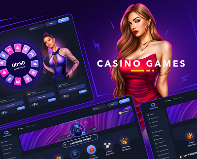 Luxury and Allure: Custom-Crafted Casino Website Design casino character design creative design custom design digital art dribbble showcase elegance gambling game illustration luxury slot games ui uiux website design