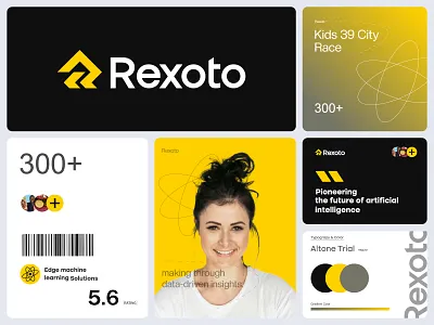 Rexoto Logo & Branding abstract logo brand identity branding branding guidelines creative logo design logo logo design logo designer minimalist logo modern logo professional logo r logo visual identity