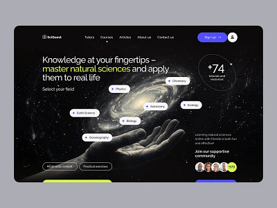 School of Natural Sciences Website Design logo ui