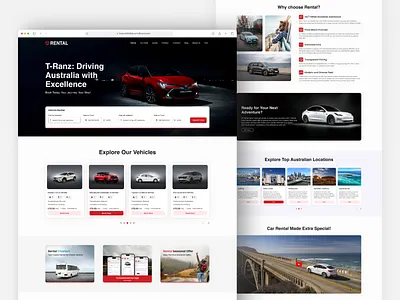 Car Rental Service Booking Website branding car booking car service car website figma design home page landing page rental service ui design uiux website