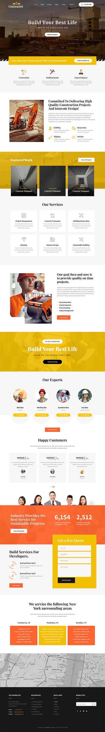 SKT Contractor - Free Contractor WordPress Theme contractor design theme