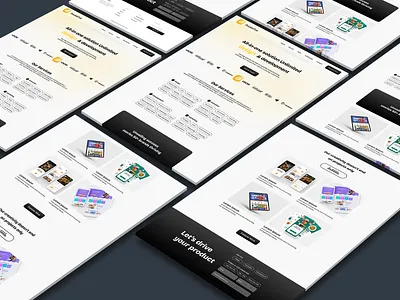 Agency Landing Page Design 3d agency animation branding computer figma graphic design illustration landing page logo motion graphics tech ui uiuxdesign user interface ux vector