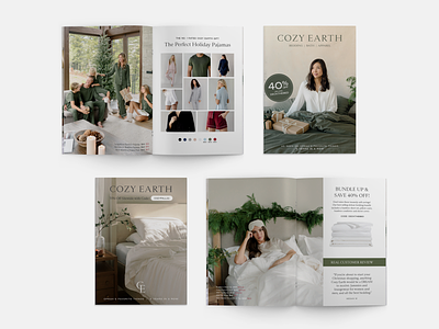 Cozy Earth Print Magazine Design branding catalog cover design direct mail discount imagery indesign layouts magazine mail mailer mockup photography print print design spread