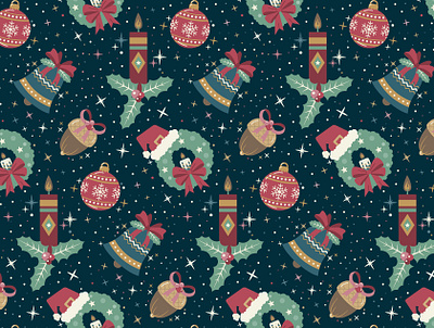 Christmas seamless pattern christmas digital art digital arts digital illustration graphic design illustration merry christmas pattern pattern design seamless pattern surface pattern