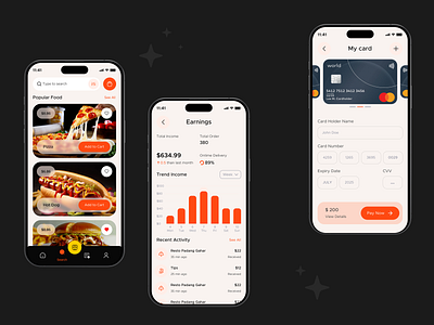 Healthy - Food Delivery Mobile app alcohol booking website creative mobile app delivery food food animation food app food website groceries mobile app design mobile app ui mobile app website mobile dashboard mobile ux orange order product design restaurant dashboard restaurant landing page