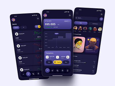 Crypto Trading App Design app design crypto crypto app design crypto banking crypto trading cryptocurrency dark ui decentralized finance defi app fintech mobile app mobile app design product design saas startup stock market trading app trading platform user interface