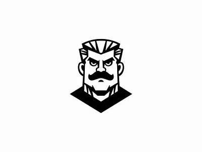 Strong And Confident Man Logo barber bold branding confident design emblem face gentleman icon identity illustration logo man mark masculine moustache portrait symbol vector