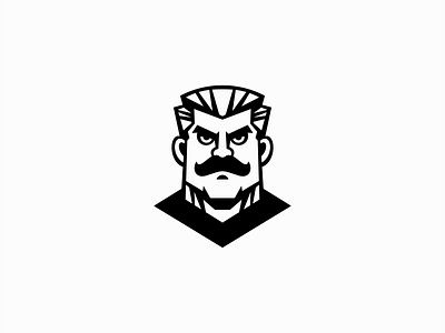 Strong And Confident Man Logo barber bold branding confident design emblem face gentleman icon identity illustration logo man mark masculine moustache portrait symbol vector