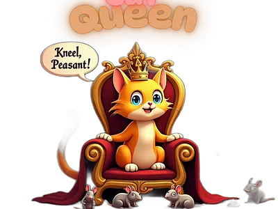 Animals queen animation graphic design