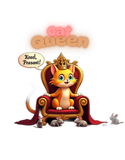 Animals queen animation graphic design