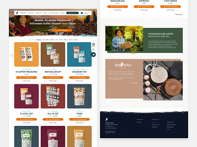 MyBali Coffee - Landing Page WooCommerce UI Design @johanfjr | U branding logo ui