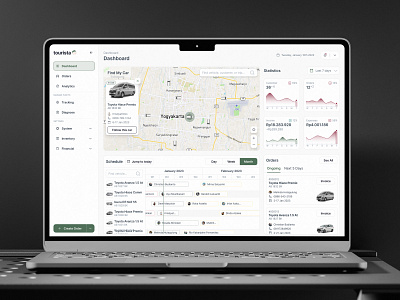 Tourista - Car Rental Management Dashboard 🚙 car rental dashboard design dashboard ui design fleet management fleet ui saas dashboard saas design ui ui design uiux ux ux design