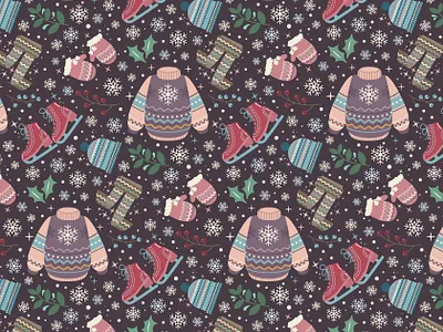 Winter Wonderland christmas design digital art digital arts digital illustration graphic design illustration merry christmas pattern pattern design seamless pattern surface pattern