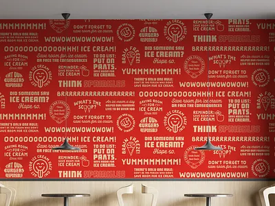 Friendly's Mural brand branding environment environmental graphic design icon iconography logo logos logotype mural pattern print type wordmark