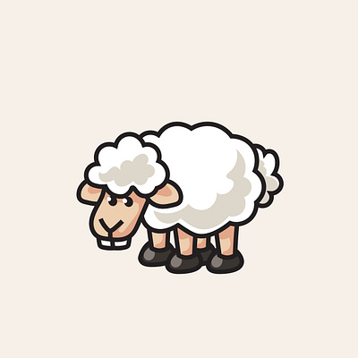 Hand-Drawn Cartoon Sheep Illustration | Cute Vector Artwork cartoon draw drawing illustration sheep