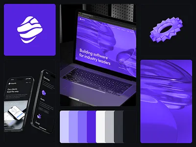 Miquido Software House Brand Redesign Project Bento 3d bento design glass mobile purple web