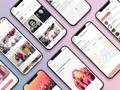 Event Mobile App app booking booking app concert design event app festival ios iphone mobile app mobile ui music party party app reservtion ticket app ticket booking ui ux