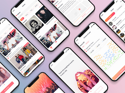 Event Mobile App app booking booking app concert design event app festival ios iphone mobile app mobile ui music party party app reservtion ticket app ticket booking ui ux