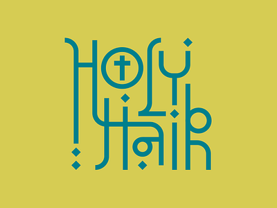 Holy hair beauty branding illustration lettering logo logotype