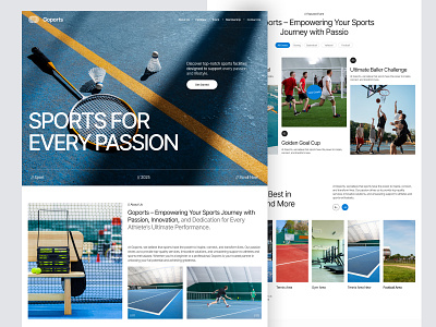 Goports - Sport Landing Page clean design landing page modern soccer sport sport web sport website sportcommunity sportwebsitelandingpage traininggoals ui uiuxdesign userinterfacedesign ux web web design webdesigncommunity website website design