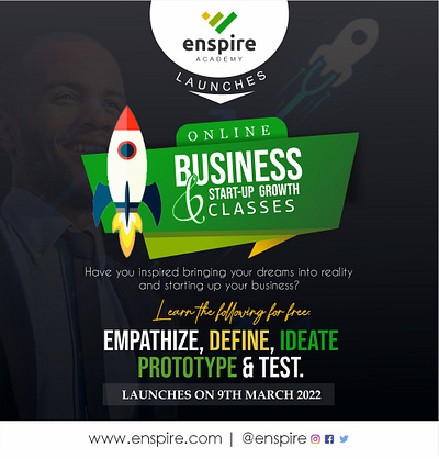 Social Media Design for Enspire Academy branding design flyer graphic design logo social media