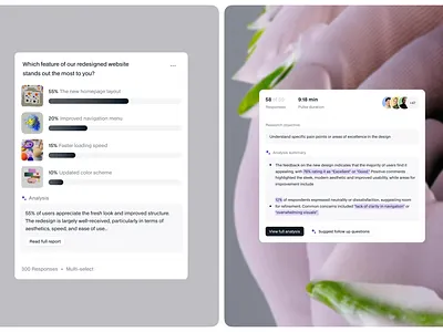 OnePulse: Survey results and AI analytics ai analytics chart insights question redesign saas survey web app