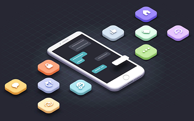Interface Ideas for Chat Applications - Cover Animation animation chat design illustration ios js motion graphics ux waapi web animation