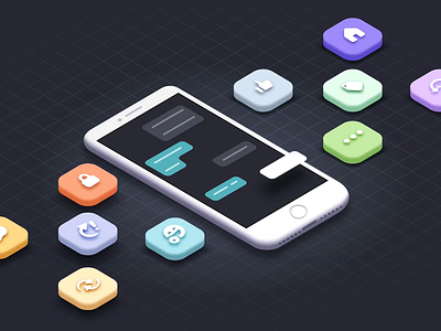 Interface Ideas for Chat Applications - Cover Animation animation chat design illustration ios js motion graphics ux waapi web animation