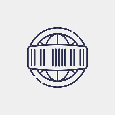 Global Sales Reach icon barcode design finance globe graphic design icon illustration logo vector