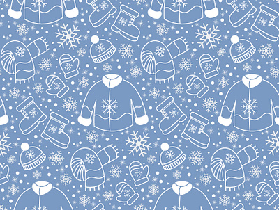 Blue Christmas christmas design digital art digital arts digital illustration graphic design happy christmas illustration pattern pattern design seamless pattern surface pattern