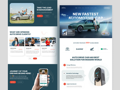 Car Website - Homepage - Landing page auto automotive car homepage car landing page car web design car website cars figma website home page landing page minimal website ui design ui ux design vehical web design website concept website mockup